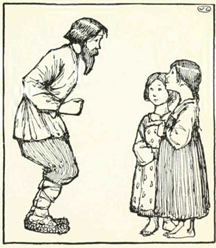 Russian Folk Tale - Illustration For The Bear And The Old Man's Daughters