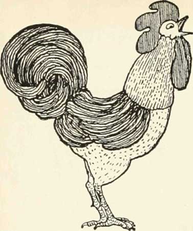 Russian Folk Tale - Illustration For The Cock And The Bean