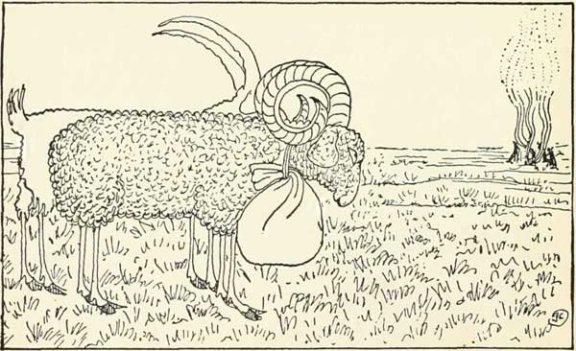 Russian Folk Tale - Illustration For The Goat And The Ram