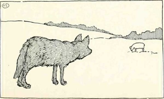 Russian Folk Tale - Illustration For The Hungry Wolf