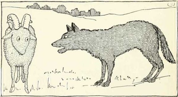 Russian Folk Tale - Illustration For The Hungry Wolf