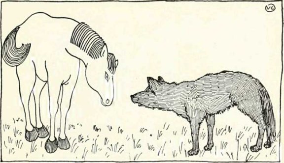 Russian Folk Tale - Illustration For The Hungry Wolf