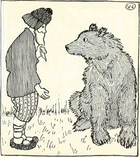 Russian Folk Tale - Illustration For The Peasant And The Bear