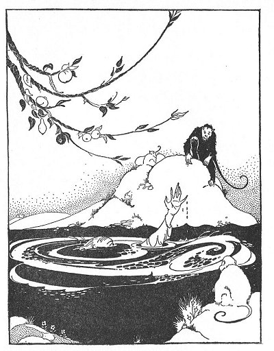Illustration For The Tibetan Folk Tale The Man And The Monkeys